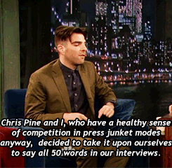 Zachary Quinto explained his totally normal interview vocab 
