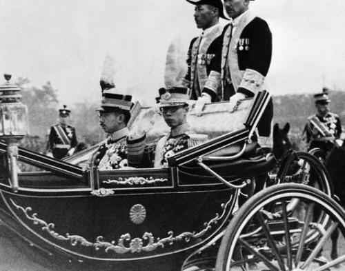 historylover1230:Emperor Hirohito of Japan and Emperor Puyi of the Japanese puppet state Manchukuo, 