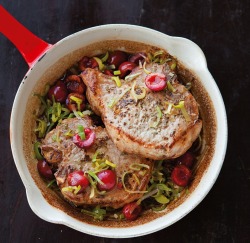 do-not-touch-my-food:  Braised Pork Chops with Cherries