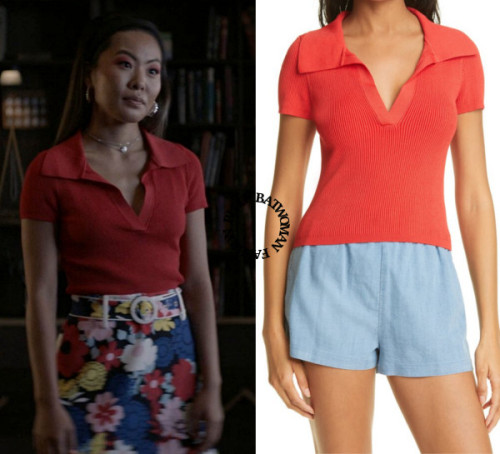 batwomanfashionblog: Who: Nicole Kang as Mary HamiltonWhat: Alice + Olivia Daralee Fitted Short-Slee