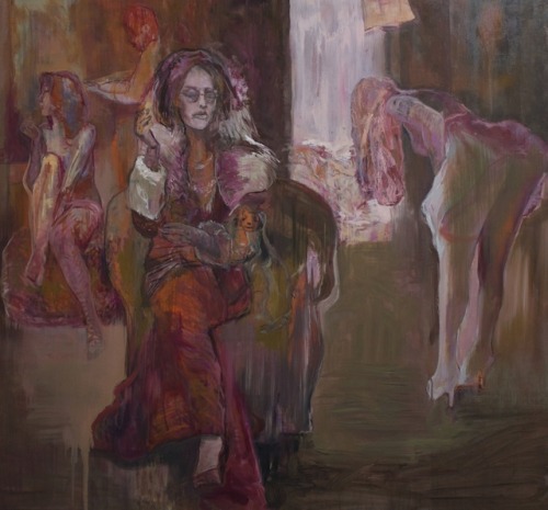 Ghostriders II    -   Nicolas Bishop , 2016.Swiss, b.1962- Oil on canvas, 140 x 150 cm  55.1 x 59.1 