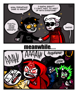 kitten-burrito:  adventurerashley:  I drew a homestuck thing.  That’s all, folks. 