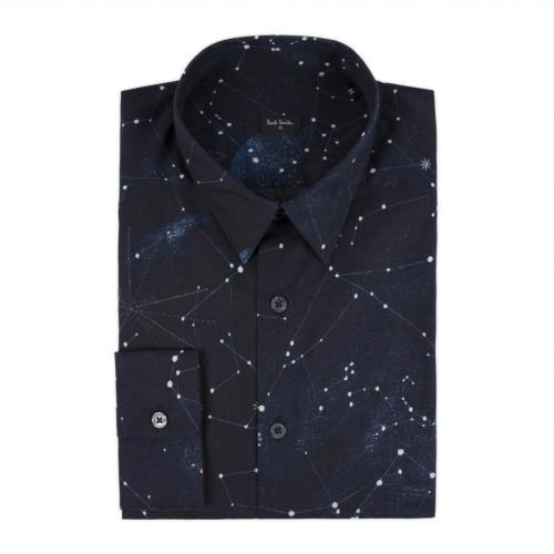 startorialist: This Paul Smith cosmos-print shirt was spotted in the wild by two gum(shoe) nebulas, 