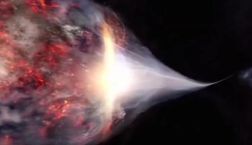 sixpenceee:  Hypothetical Example of how a Black Hole Would Destroy EarthPictures obtained from this video.Follow me on FaceBook.