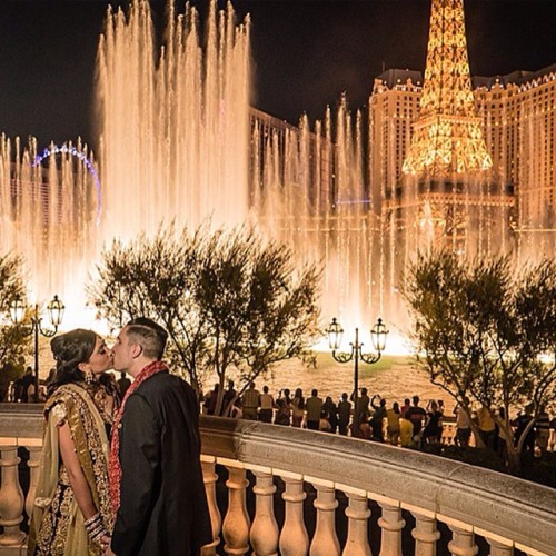 This couple had their indian fusion wedding at the Bellagio hotel in Las Vegas! I first heard of thi