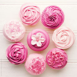 undercovercupcake:  (via Pink cupcakes by Ruth Black - Stocksy United - Royalty-Free Stock Photos) 