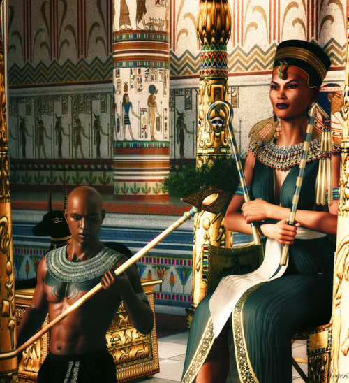 An imagined image of Nefertari, beloved of the Goddess Mut and wife of Ramesis, with a somewhat unin