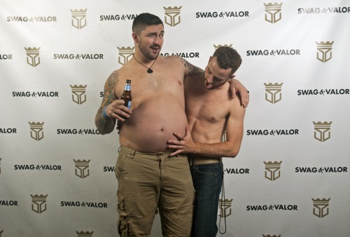 perfcub:  swagandvalor:  Photos from the HiBearNation photo booth by Swag and Valor! Check out our website for sexy underwear and exclusive discounts!  Tom Hardy got fat and it looks great on him… In actuality, the guy on the left’s name is also Tyler.