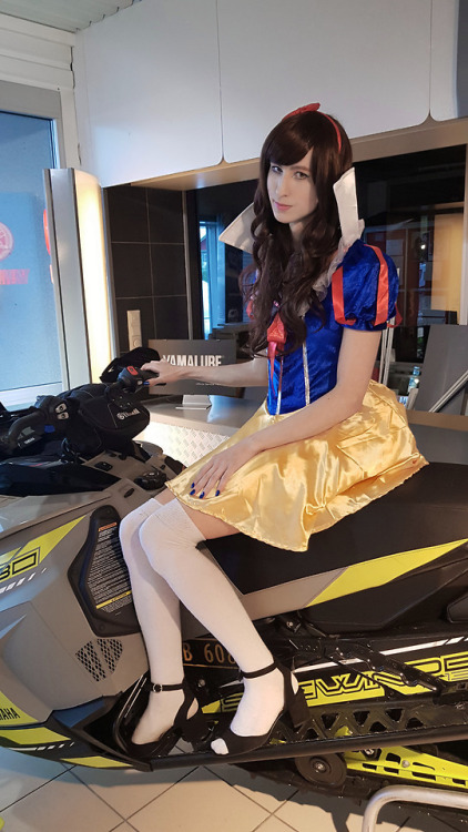 Been a while since I posted anything here, but here’s me as Snow White on a snowmobile, in case you 