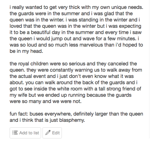 yelp review of buckingham palacewritten using a predictive text user interfacesource: all yelp revie