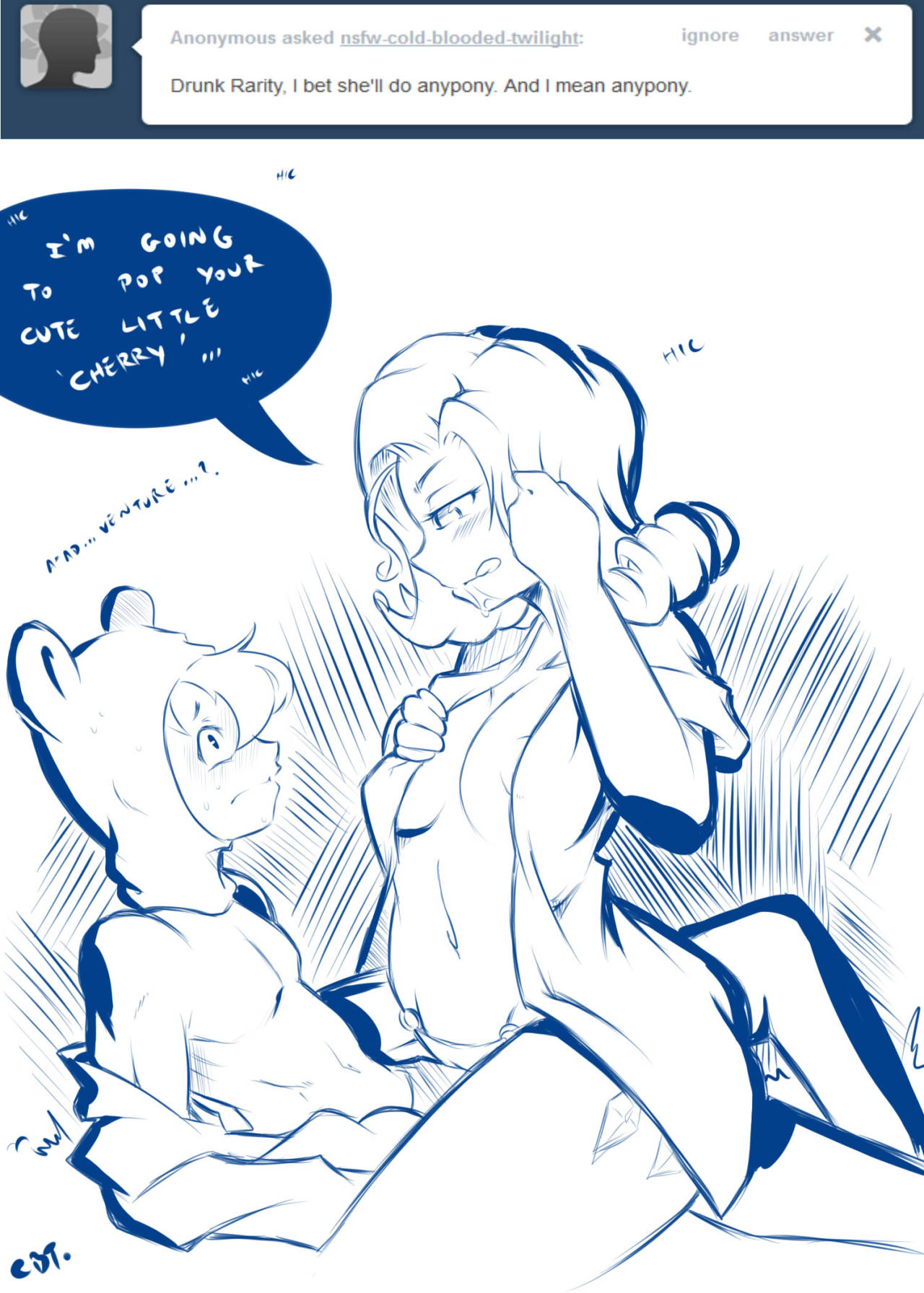 An old piece I did. Man what was I thinking back then&hellip; Rarity never drools.