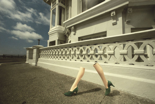 Guy Bourdin aka Guy Louis Banarès (French, 1928-1991, b. Paris, France) - Walking Legs, is one of Bo