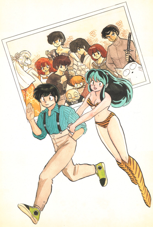 slightlybiased:  Shounen Sunday Illustration Series: Urusei Yatsura - Rumiko Takahashi (x)