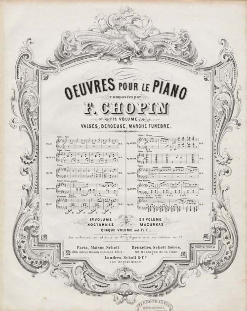 Frédéric Chopin, piano sheet music, 19th century. University of Chicago Library.Here you’ll find bea