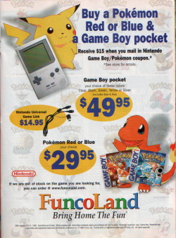 vgjunk:  FuncoLand Pokemon / Game Boy advert.