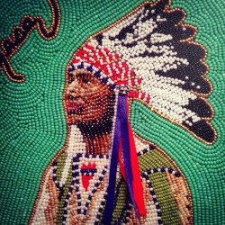 beyondbuckskin: This image of Charles Eastman comes from the exhibit book “It’s in the Details: Kenneth Williams and Orlando Dugi.” @orlandodugi #native #beadwork #art 
