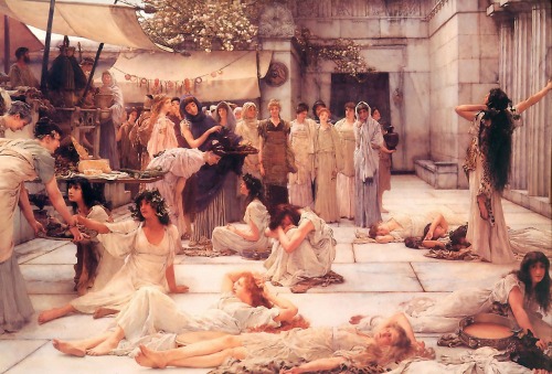 lawrence-alma-tadema:  The Women of Amphissa, 1887, Lawrence Alma-TademaMedium: oil,canvas