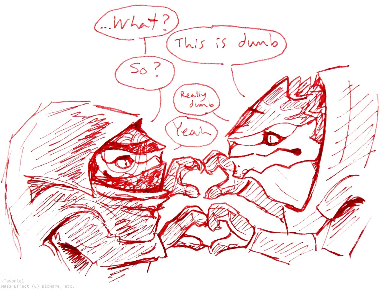 tavoriel:    ❤️  krogan have two hearts  ❤️   Bakara explained that winning