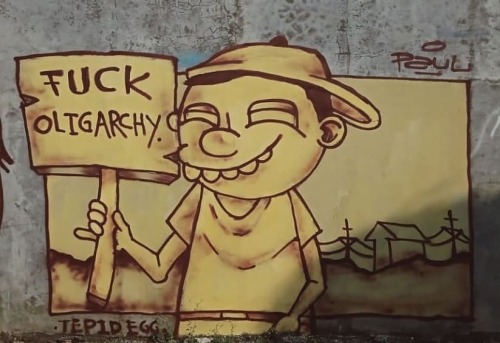 &lsquo;Fuck Oligarchy&rsquo; Mural in Jakarta, Indonesia