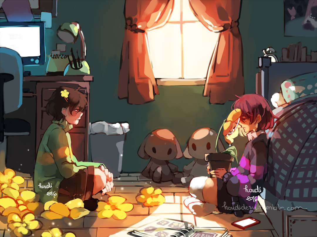 houdidesu:  Mourning. This started out as “hey I kinda want to draw Frisk’s room”