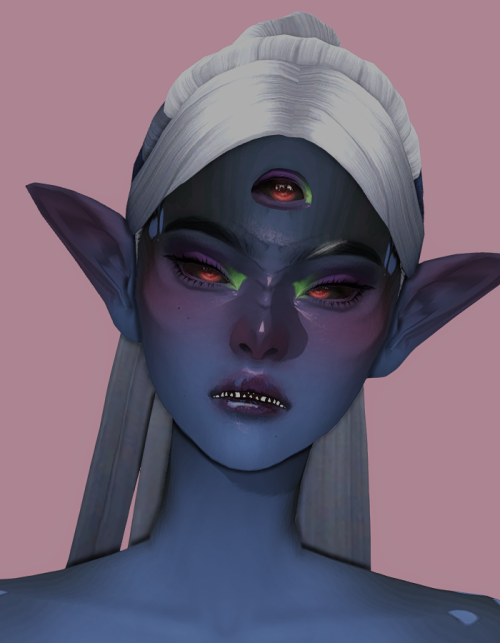 gloomychae: sim request for @margoooosims “a beautiful but also somewhat scary alien lady sim? :)”[