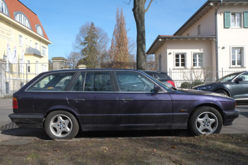 1991 BMW 525i (E34).Sinister Sunday, part XXXIX: Purple Pain. Subtle as they are, E34 station wagon