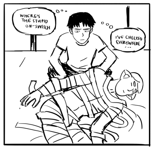 hoodleehoo:  here it is. the entire eruri chobits au im so glad this au wasnt my idea  