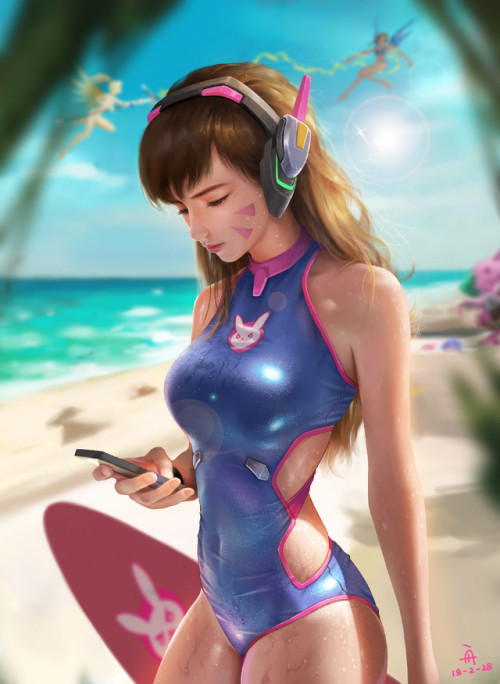 Swimsuit D.VA Fanzo Ho https://www.artstation.com/artwork/Vz8B5