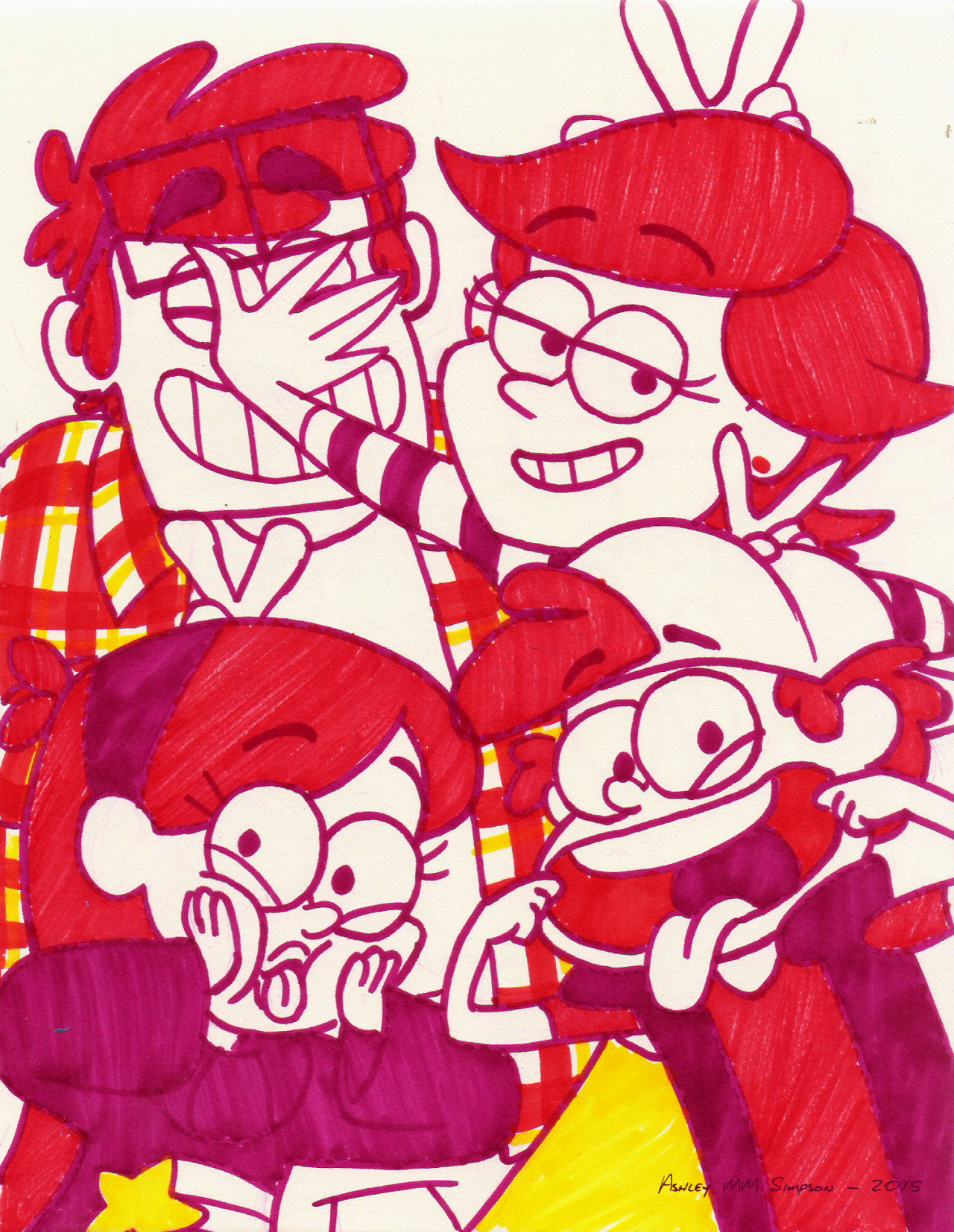 imaginashon:  kiki-kit:  imaginashon:  Some sharpie doodads of Mabel and Dipper and