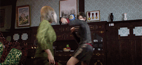 hellocatemonster:  spinesaw: why is ada wong fighting hilary clinton  idk but it