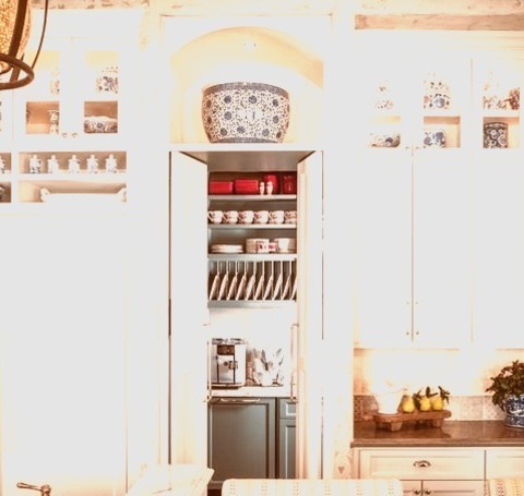 Houston Pantry KitchenExample Of A Large Classic U-shaped Dark Wood Floor Kitchen Pantry Design With