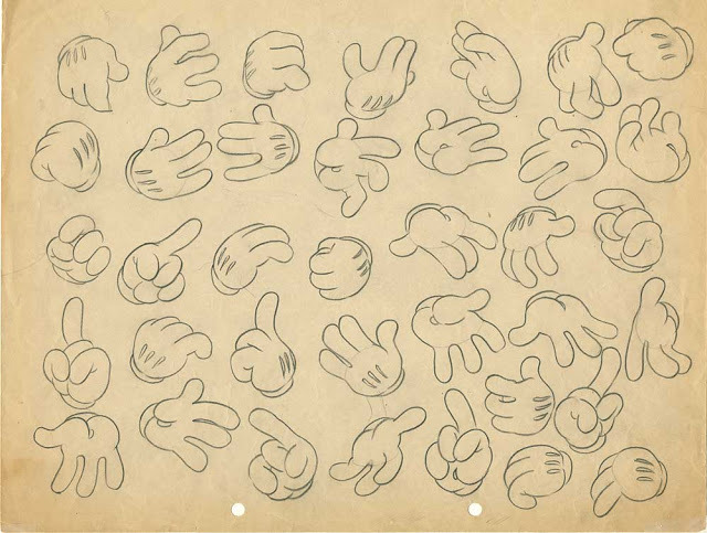 anatoref:  Cartoon Hands ReferenceTop ImageRow 2, by   Milt Kahl  Row 3, by Les