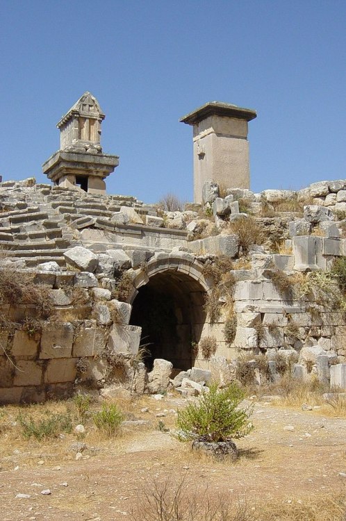 historyfilia:The Harpy Tomb is a marble chamber from a pillar tomb that stands in the abandoned city