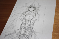 halexxxme:  as a personal fanart quicksketch i did yang from rwby….. listening this song as inspiration (i knew it thanks to lumen-fortuna btw)…