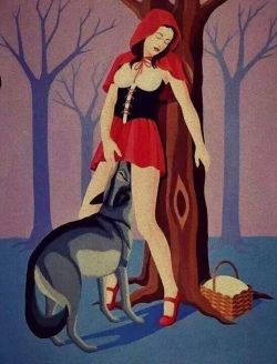 kinkpuppet:  My kind of Little Red Riding Hood. It was always