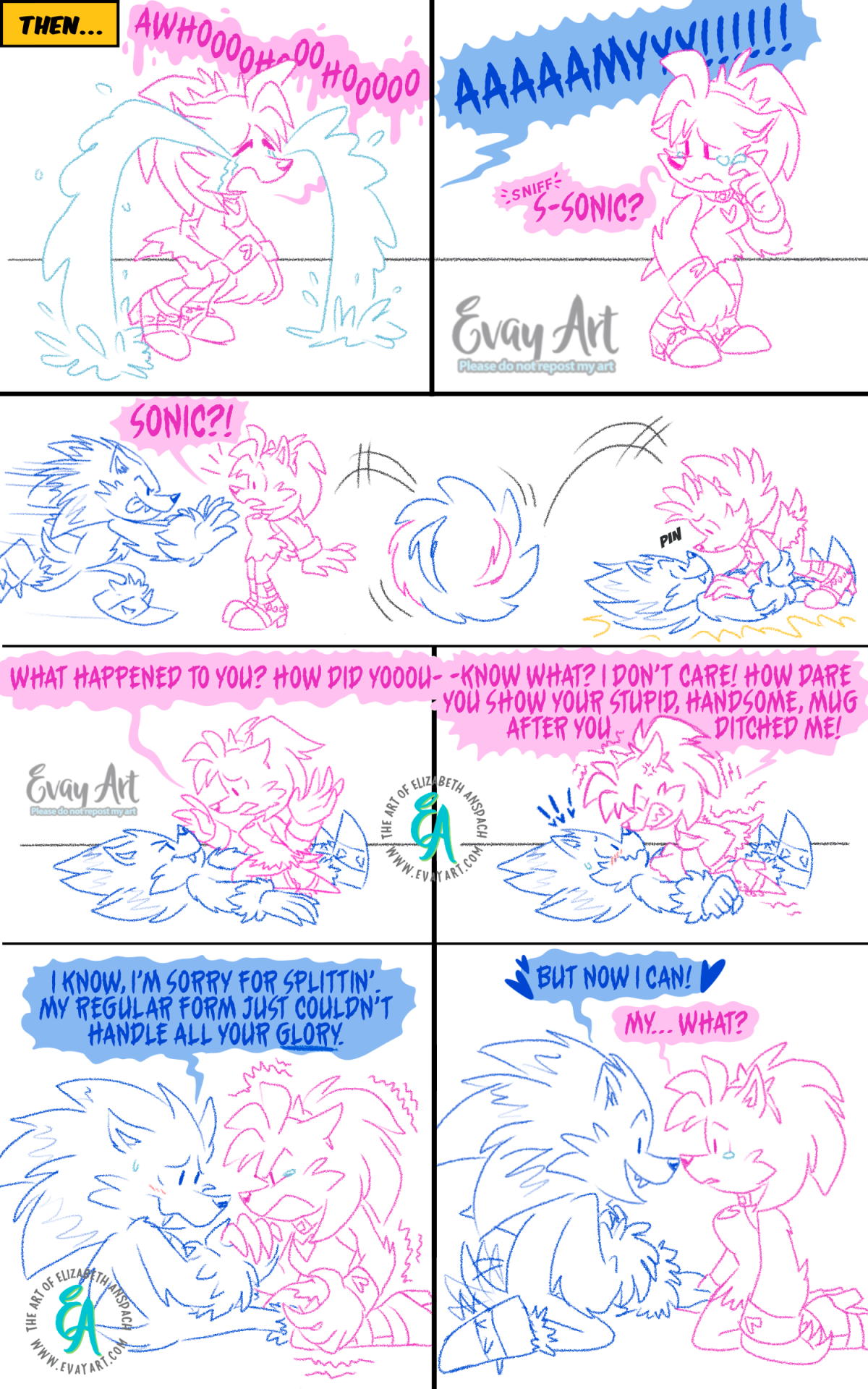 Evay Art - Stream of Consciousness — My Gal, Page 1 (aka, Sonic and Amy's  first date