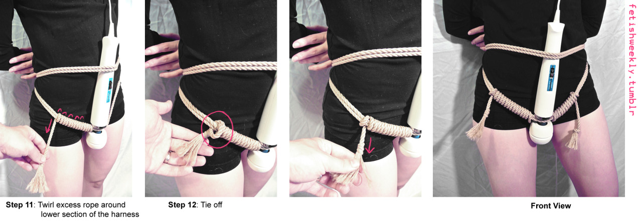 mysubmind:  fetishweekly:  Shibari Tutorial: the Hitachi Harness ♥ Always practice