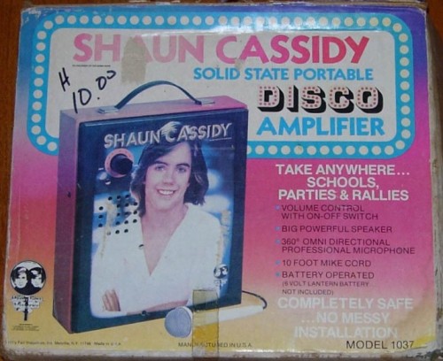 vintagetoyarchive:  VANITY FAIR: 1977 SHAUN CASSIDY Disco Amplifier 