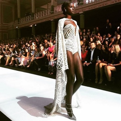 lamusenoire: Model Nyadak ‘Duckie” Thot for J'Aton Couture during Virgin Australia Fashion Week. P