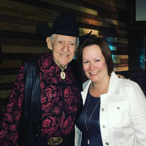 <p>That moment when you meet Leon Rausch and you manage to get someone to take a photo of you just before you begin crying uncontrollably. #westernswinglegend #thevoiceofbobwills #thesoundtrackofmylife #atleastididntspillcoleslawonawesternswinglegend #suzukifiddleworkshop  (at GRACEVIEW Baptist Church)</p>