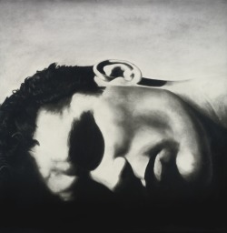 Robert Longo (American, b. 1953), Untitled (Reclining Head), 2004. Charcoal on mounted paper, 72 x 72 in.