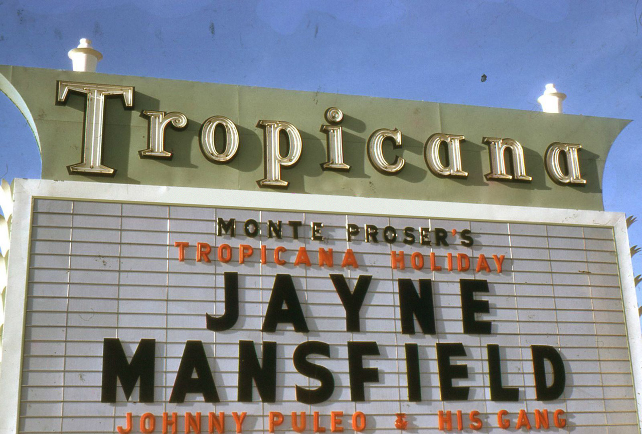 vintagelasvegas:  Tropicana, Las Vegas, 1959.  “Jayne Mansfield opened her act