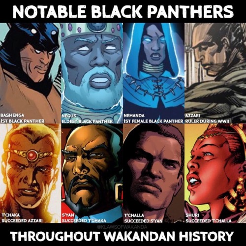 klawsofwakanda:The Black Panther mantle has been passed down for generations. #legacy