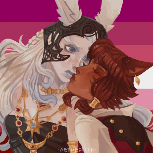 Happy Pride from my FFXIV characters! ️‍✨