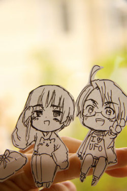 the-beautiful-world:  Hidekaz Himaruya’s Hetalia paper childs from his blog entry 2009年06月 (23) 