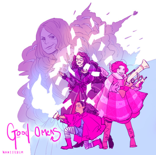 Heck yes, Ladies of Good Omens Agnes Nutter, Anathema Device, Madame Tracy, Pepper The Witches and the Warrior Josie...