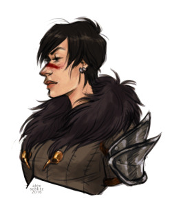 alexschlitz:another day, another boring bust of hawke as a warmup drawing