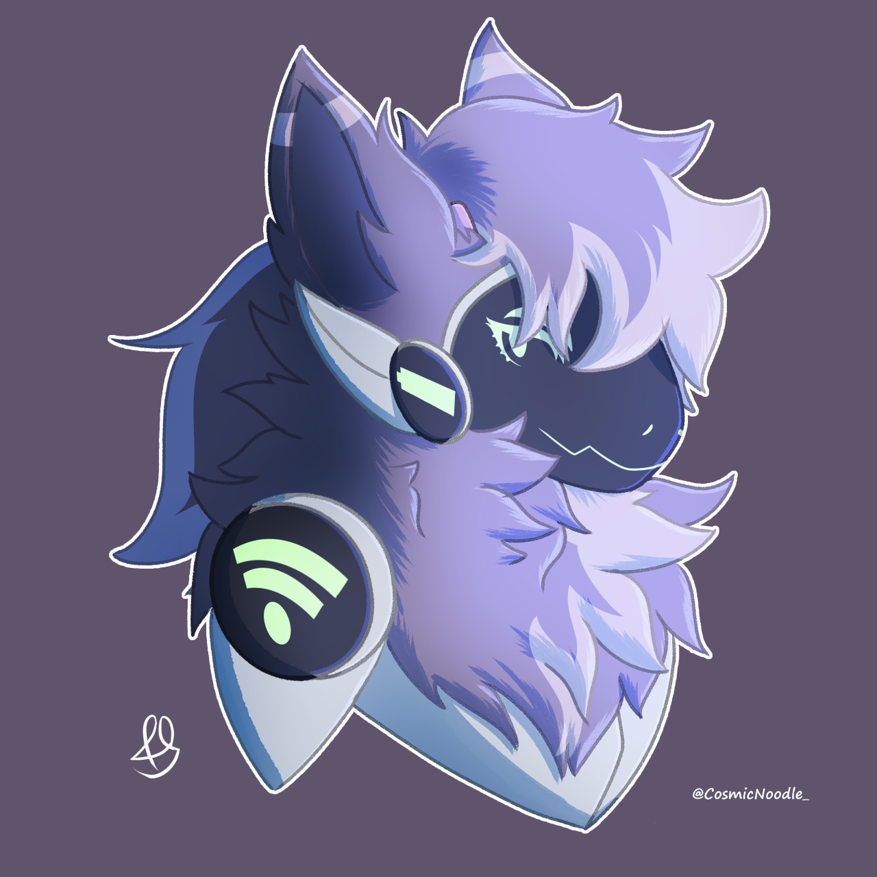 Protogen Head Shot- Character for D&D - furry post - Imgur