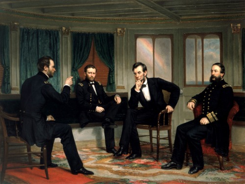 femme-de-lettres:Large (Wikimedia)This painting—a copy of George P.A. Healy’s 1868 The Peacemakers—t