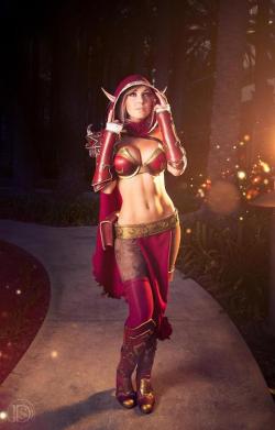 dirty-gamer-girls: Blood elf cosplay (World of Warcraft) by Jessica Nigri  for more hot cosplay http://dirtygamergirls.com 